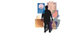 Ilustración de enfermedades causadas por la obesidad