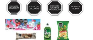 Ejemplos del etiquetado de advertencia de productos en Chile