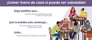 Fragmento del infográfico ¡Comer fuera de casa sí puede ser saludable!