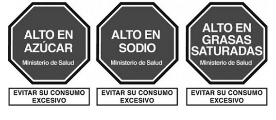 Perú octágonos de advertencia en etiquetado de alimentos y bebidas