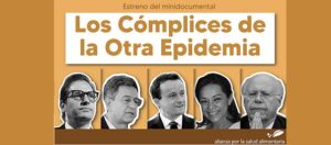 Fragmento del banner del estreno del minidocumental “Los Cómplices de la Otra Pandemia”