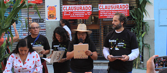 Organizaciones declaran clausura del OXXO en Oaxaca