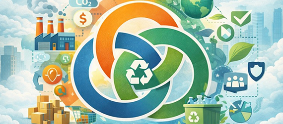 Ilustración alusiva a la economía circular